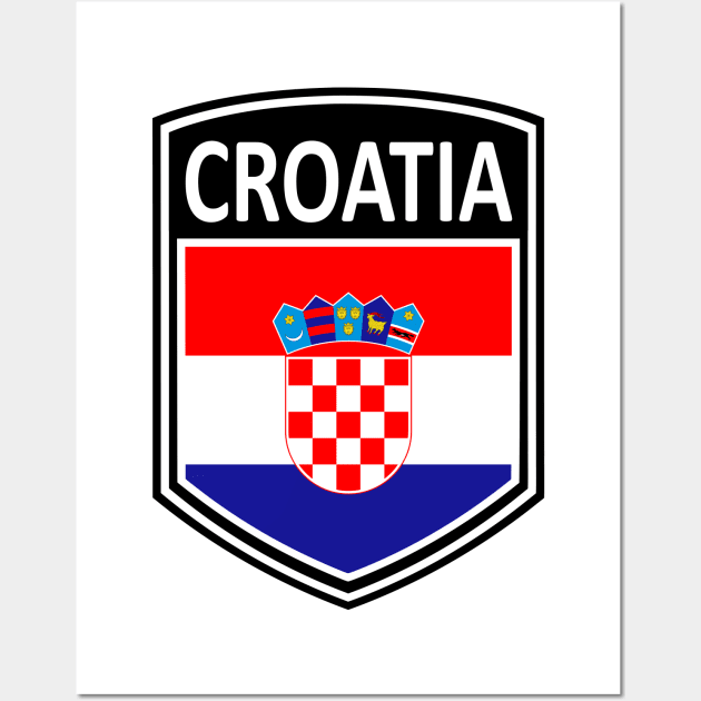 Flag Shield - Croatia Wall Art by Taylor'd Designs